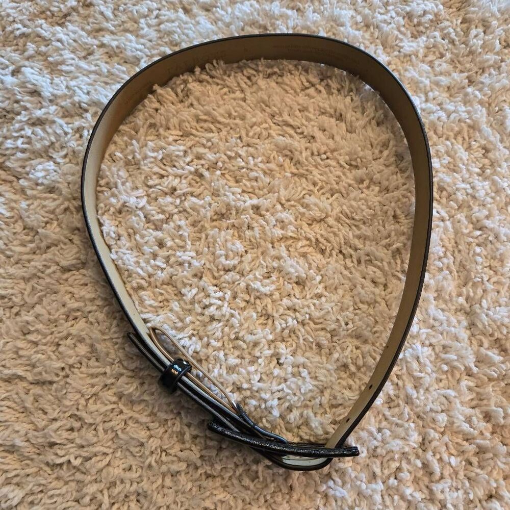 Talbots Black Patent Leather Belt Small - Picture 7 of 8